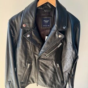 Abercrombie & Fitch Black Biker Jacket